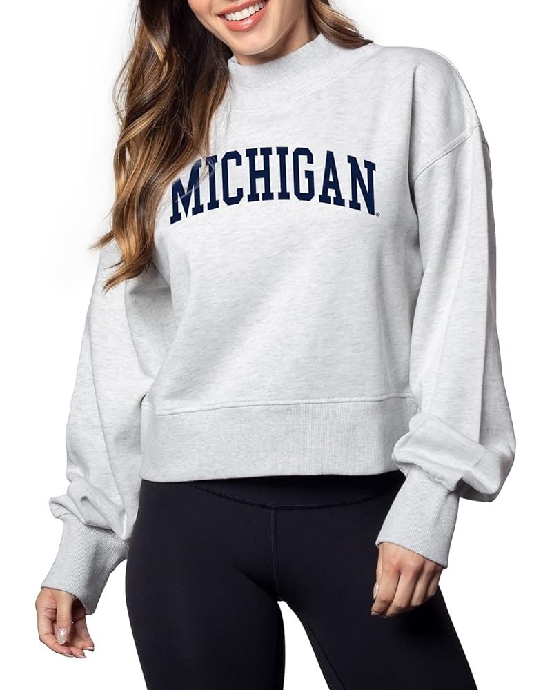 Women's Haily Sweatshirt Michigan Wolverines Ash Grey $11.99 Activewear